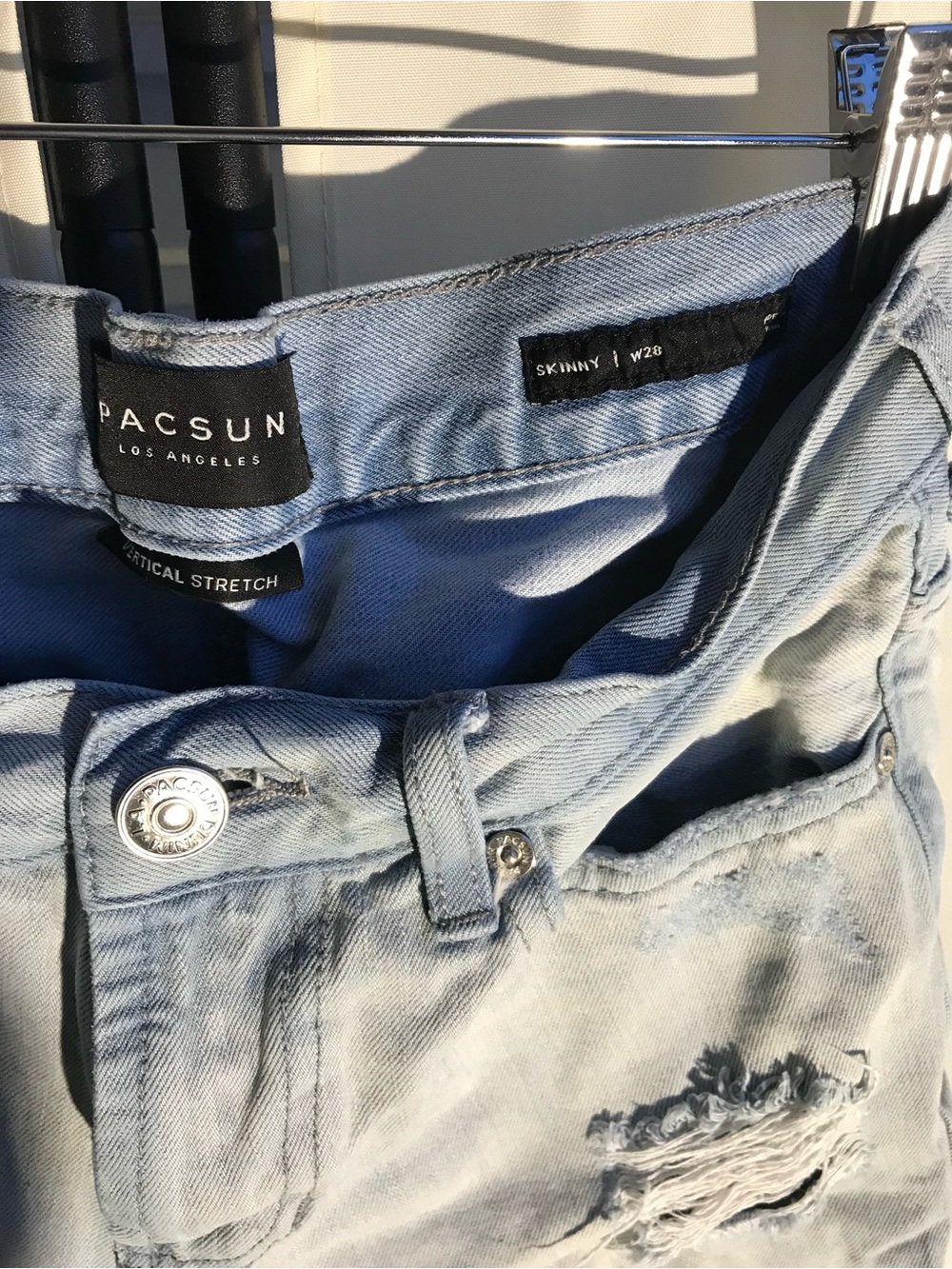 PacSun Light Blue Distressed Jean Shorts